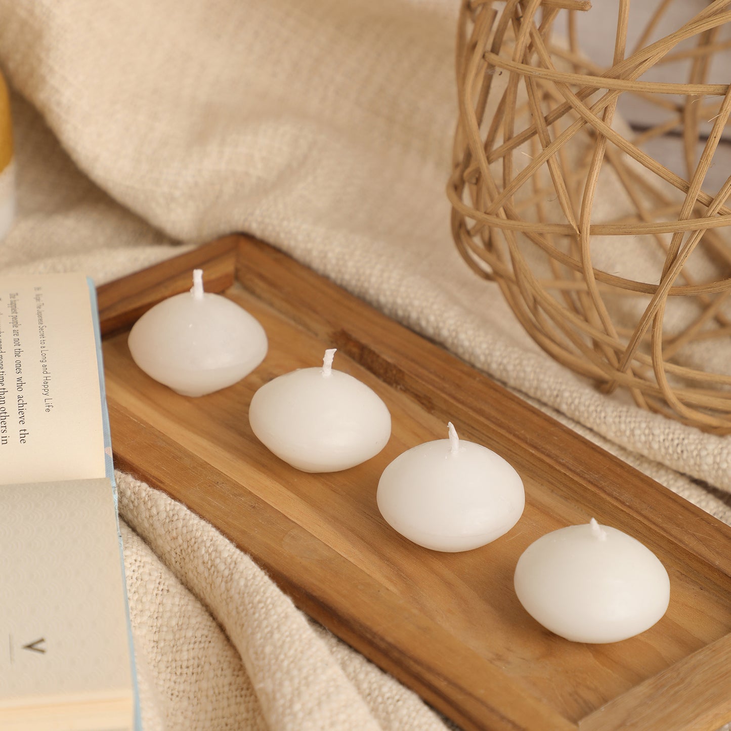 Set of 20 Nugget/Oyster Floating Candles