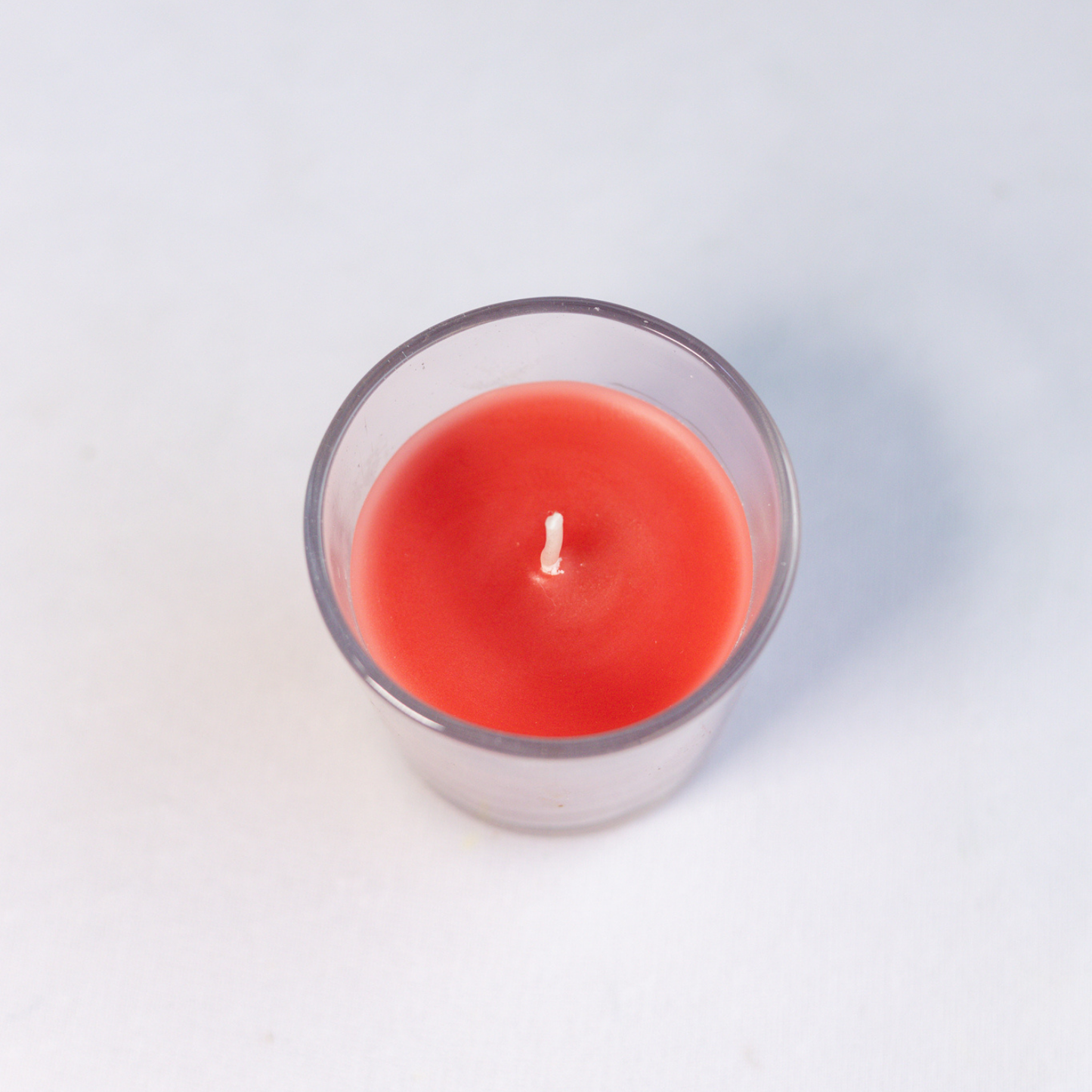 set of 6 Rose Scented Red Glass Candles