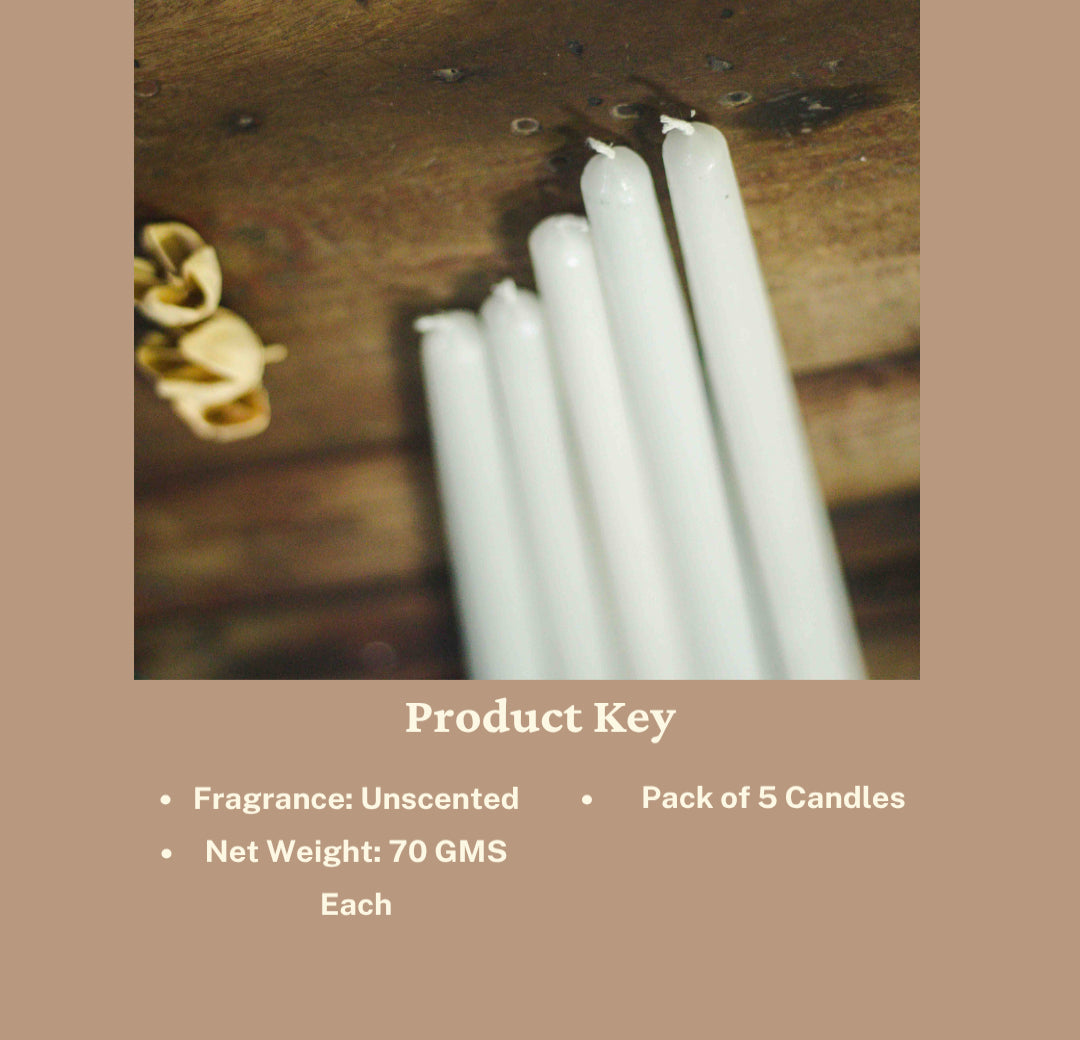 Set of 5 Taper Candles
