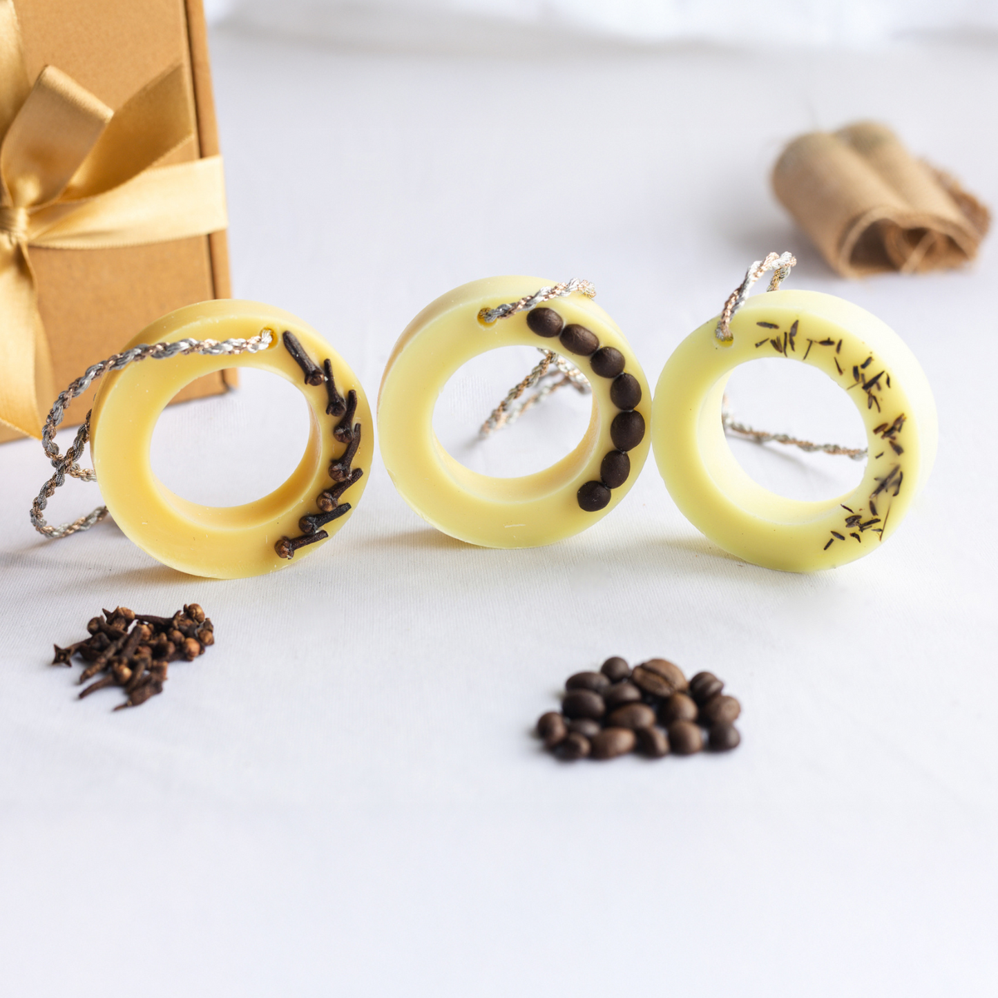 Set of 3 Distinct Beeswax Fragrance Bars