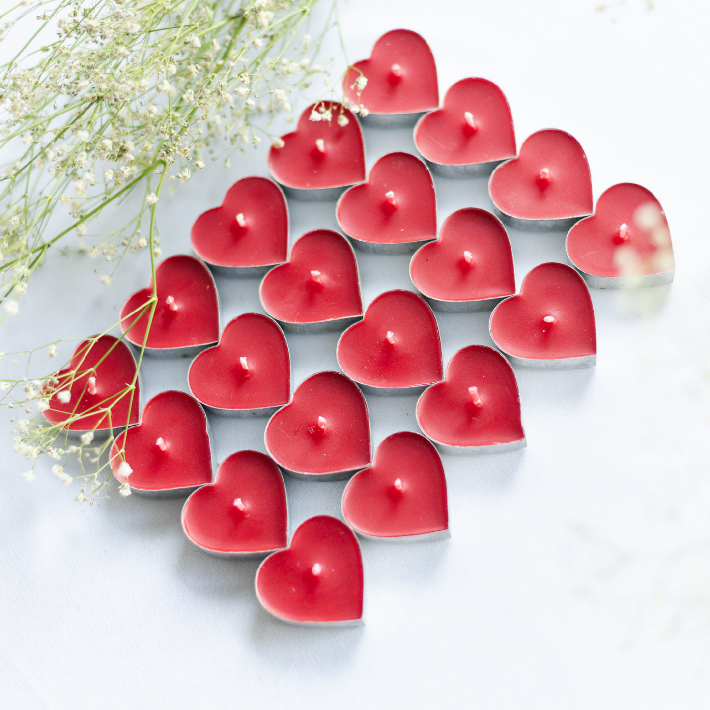 Set of 20 heart Shape Scented T light Candles