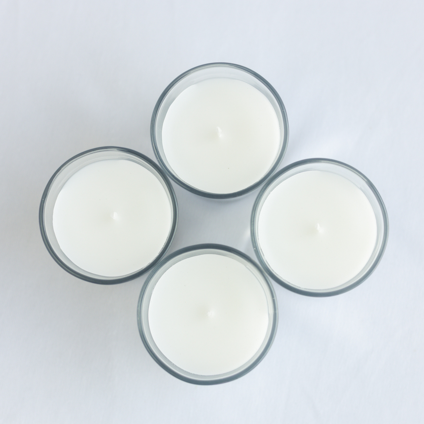 Set of 4 Vanilla Scented Glass Candles