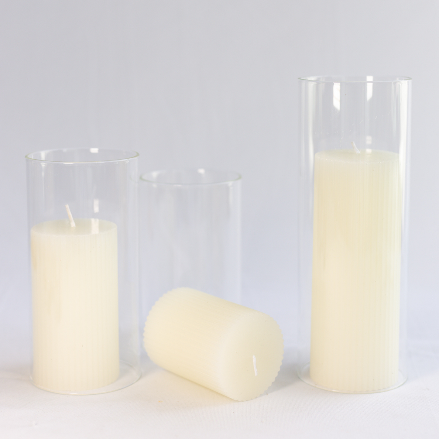 Set of 3 Glass Chimneys