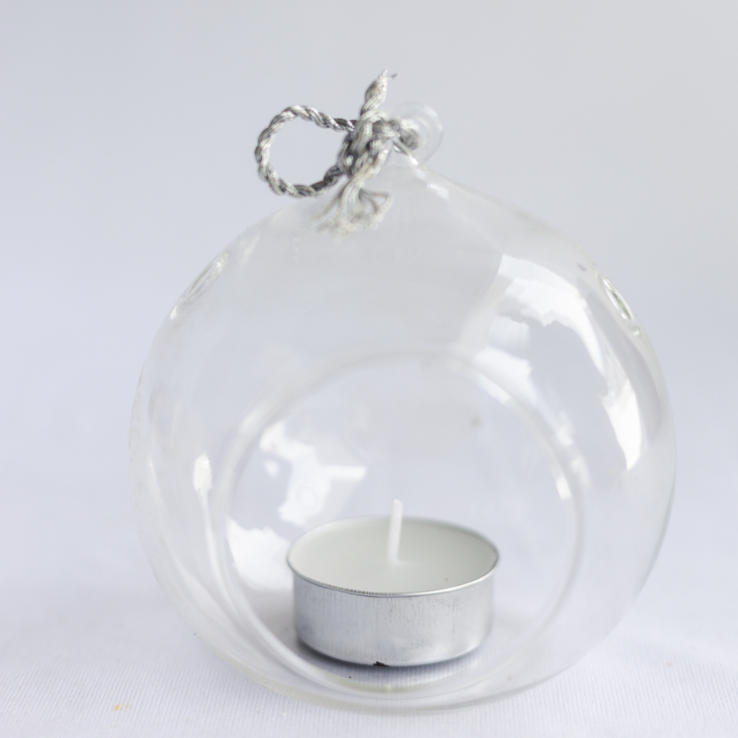 Set of 2 Glass Terrarnium T lite Candle Holder