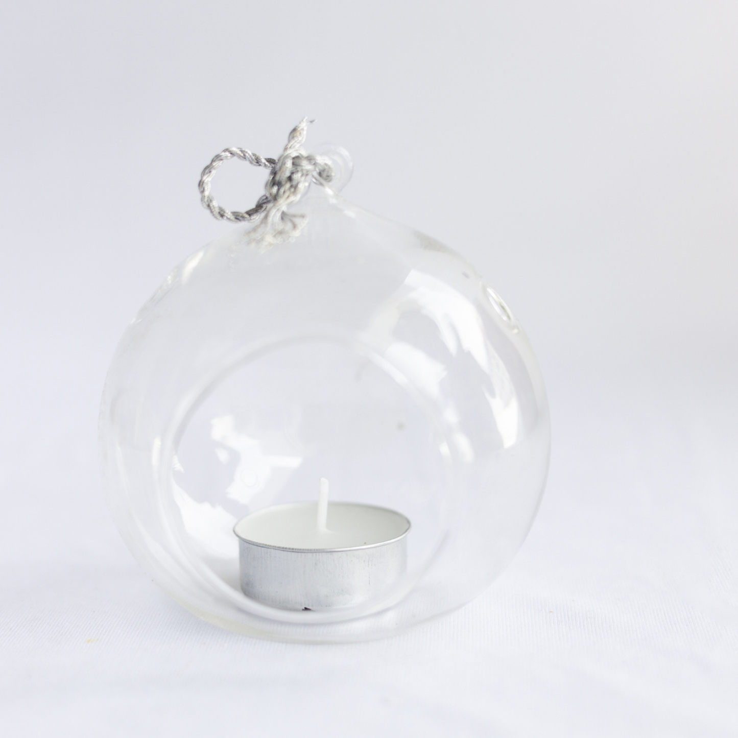 Set of 2 Glass Terrarnium T lite Candle Holder