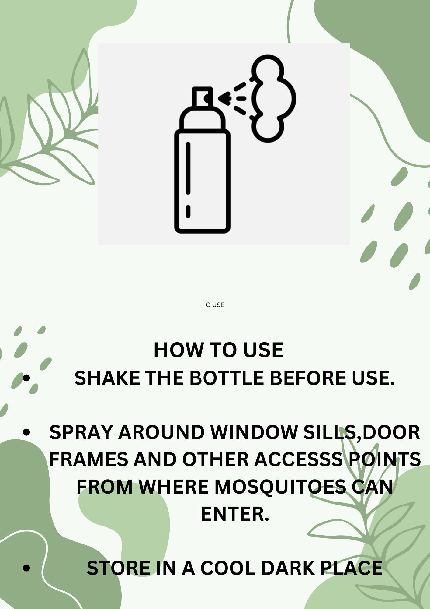 All Natural Mosquito Repellent Spray