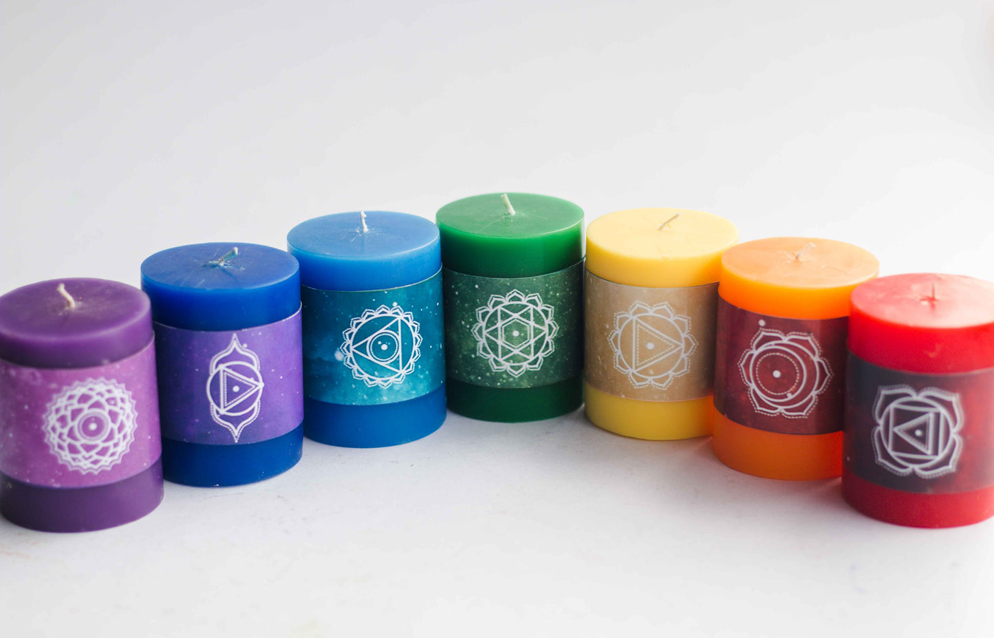 7 Chakra Pillar Candle Set