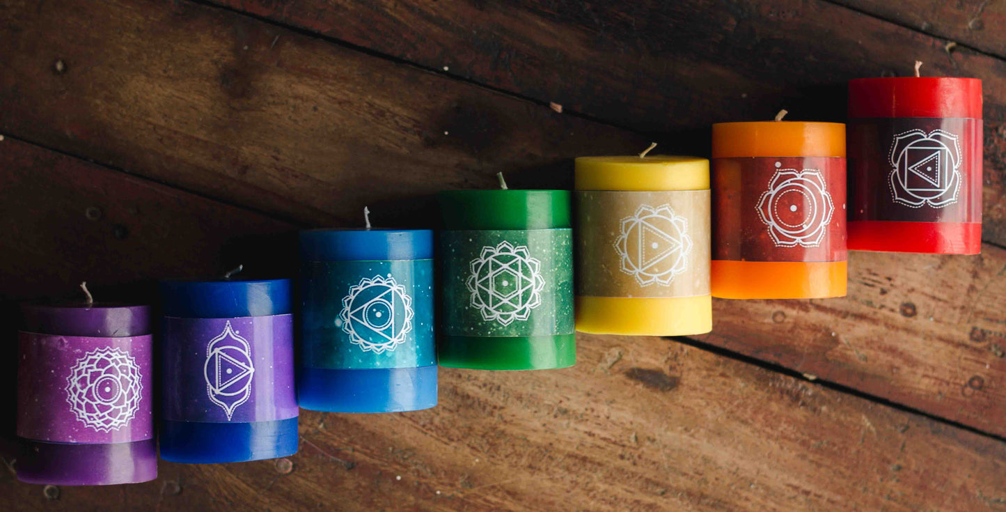 7 Chakra Pillar Candle Set