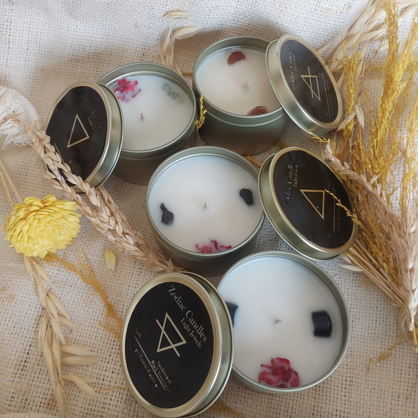 The 4 Zodiac Elements-Luxury Soy Tin Candles
