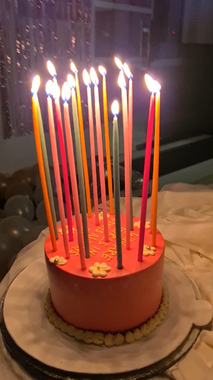 12 Dainty Multi colour Candle Sticks