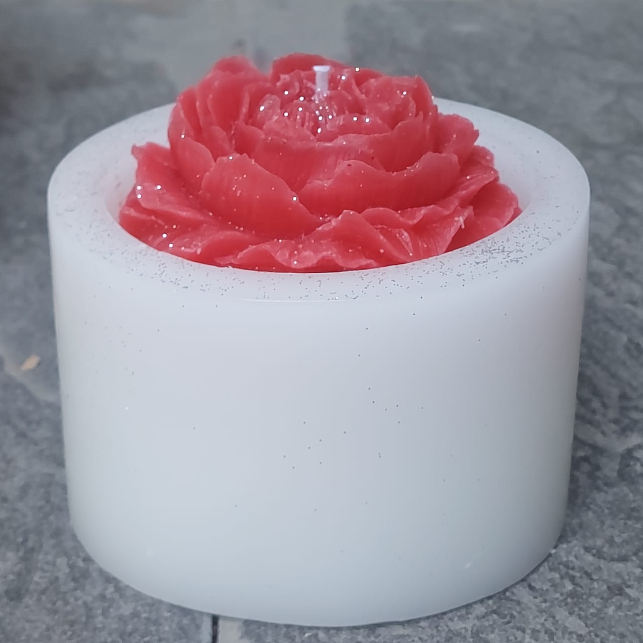 Set of 4 Peony Flower Candles