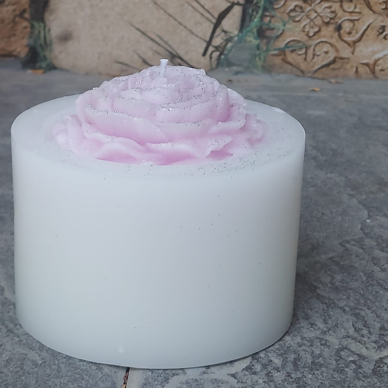 Set of 4 Peony Flower Candles
