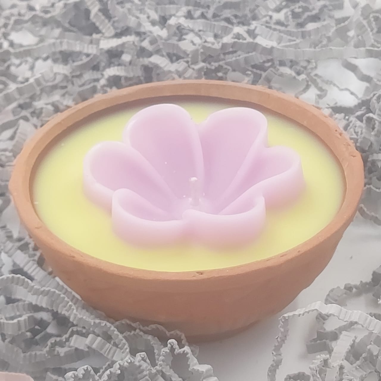2 Floral Teracotta Diyas
