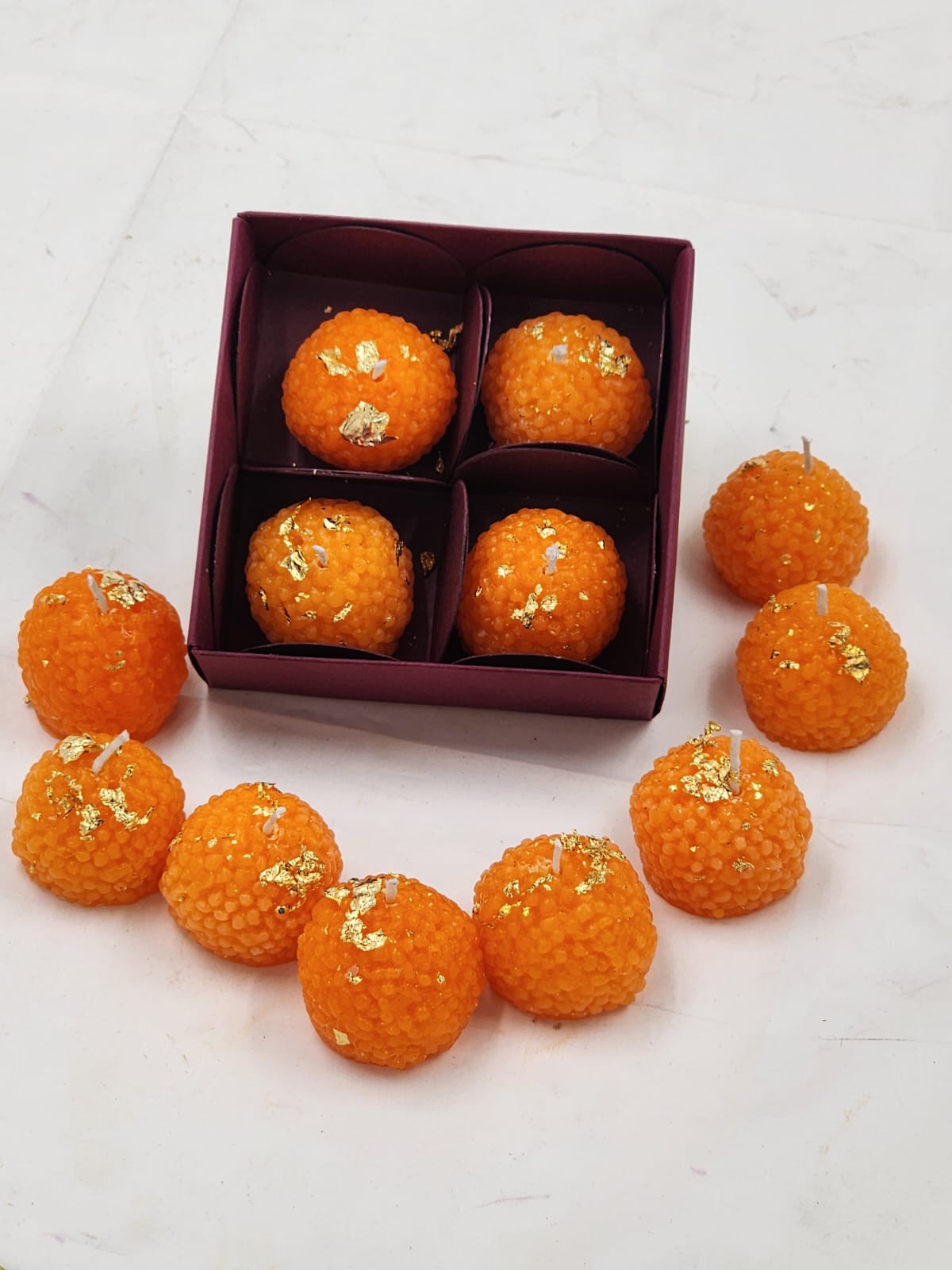Set of 4 Ladoo Mithai Candle Box