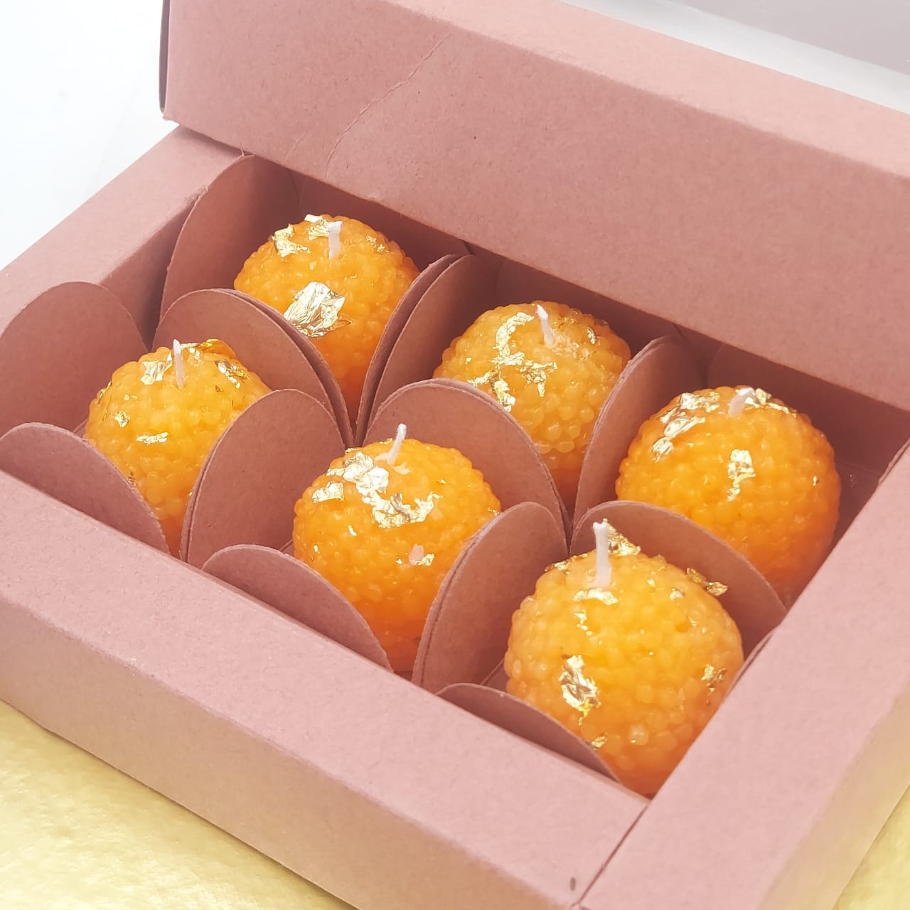 Set of 6 Ladoo Mithai Candle Box