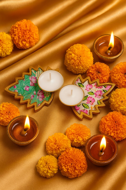 Set of  2 Pichwai  Soy Candles