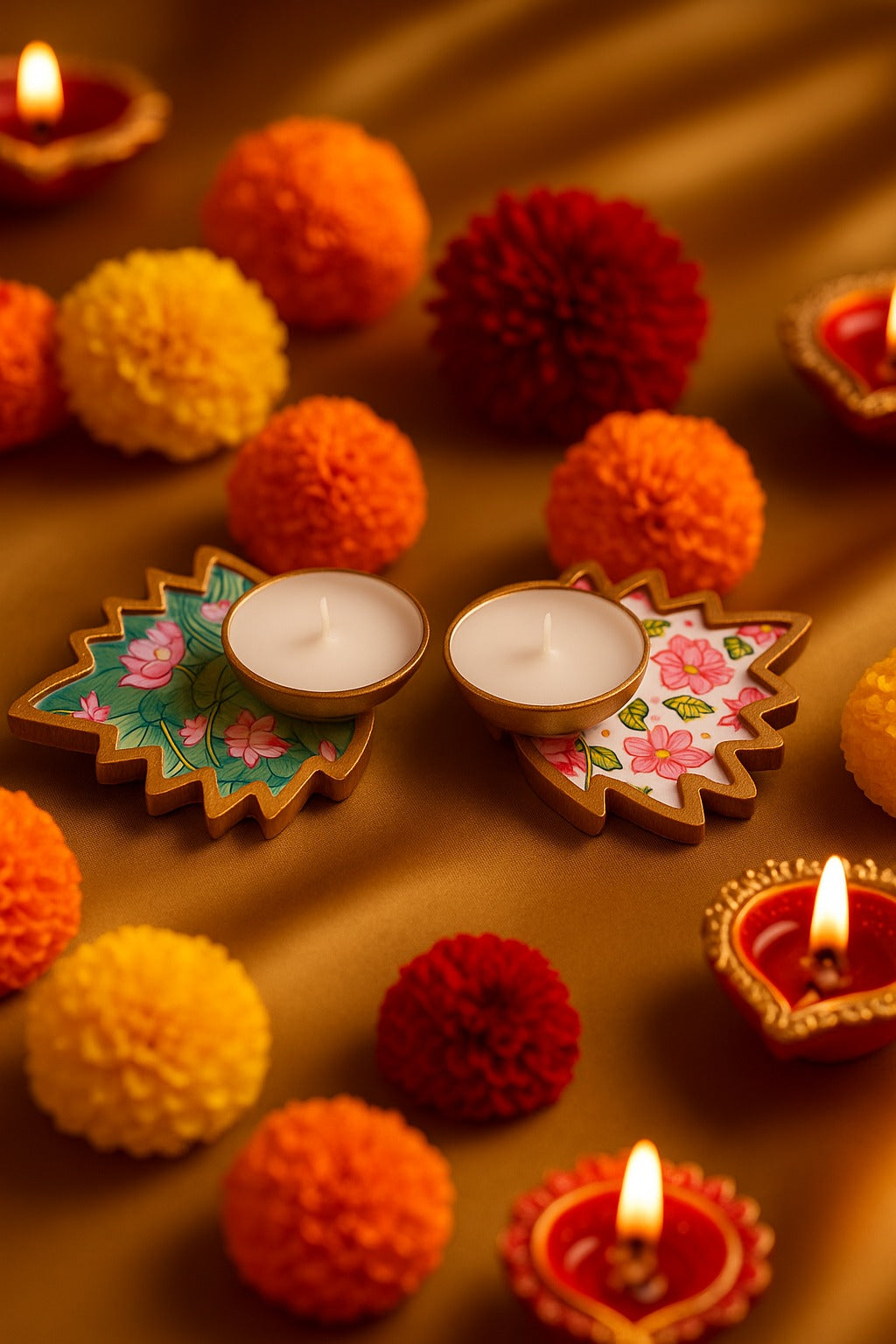 Set of  2 Pichwai  Soy Candles