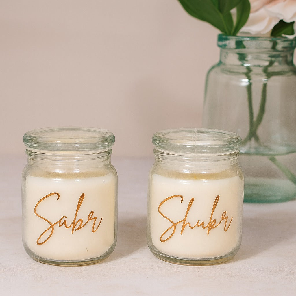 Sabr & Shukr Candle Jars