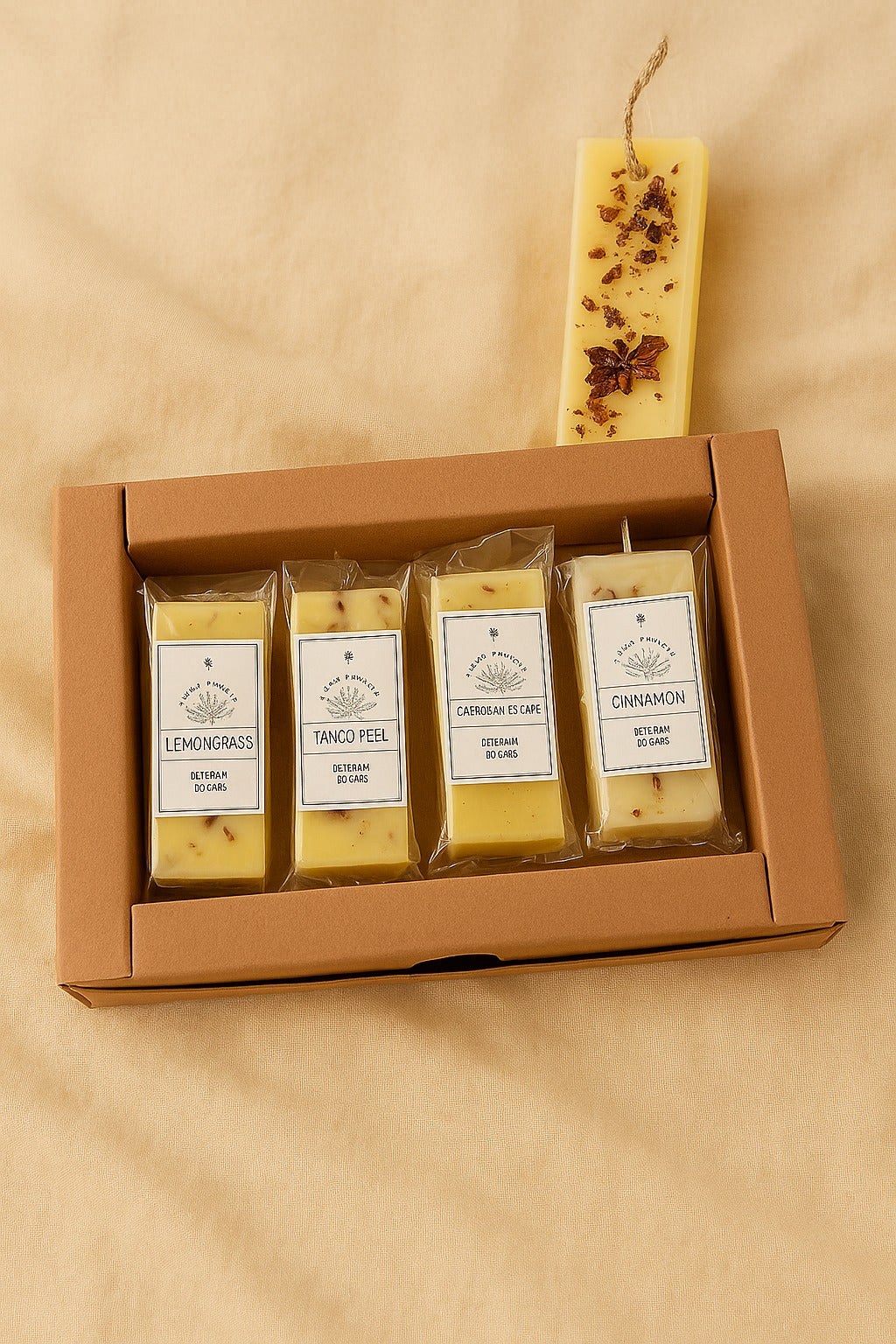 Set of 4 Beeswax Fragrance Bars