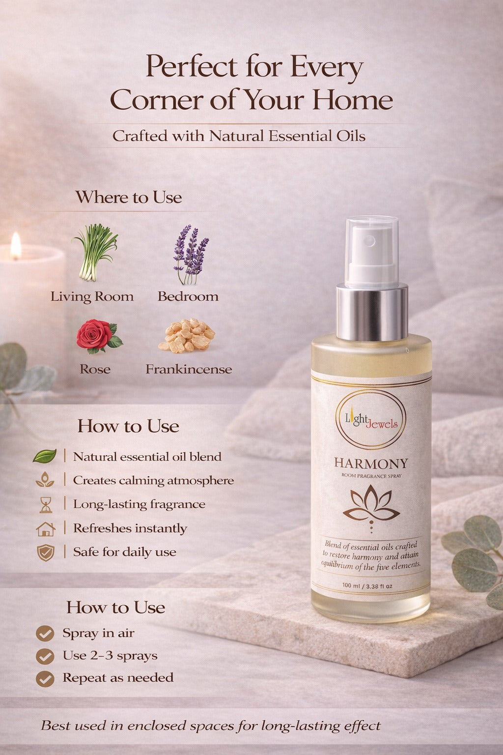 Harmony-All Natural Room Freshner Spray