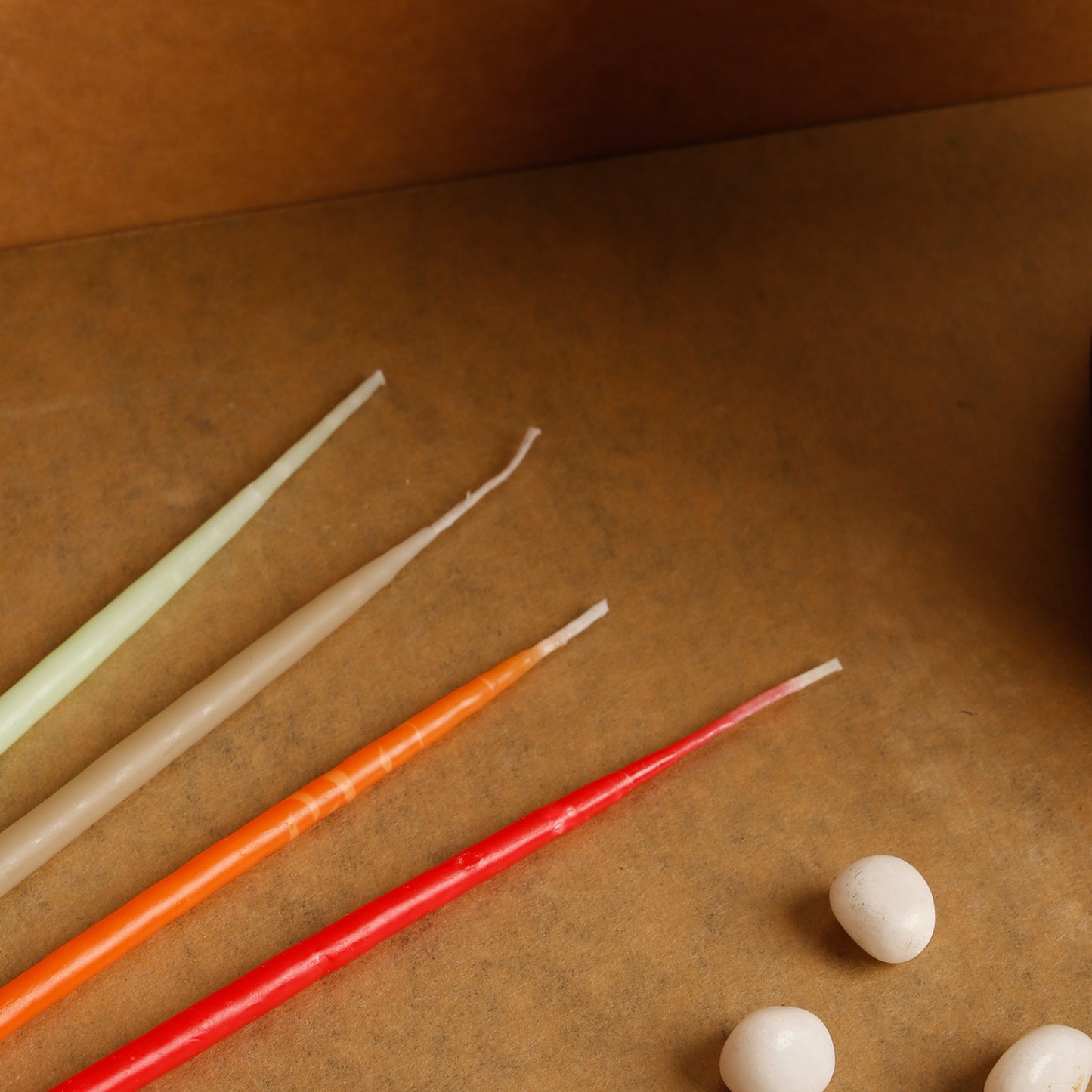 12 Dainty Multi colour Candle Sticks