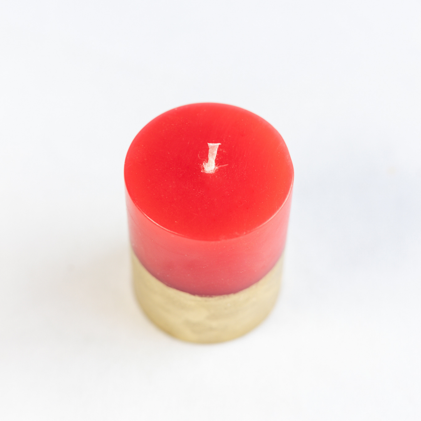 Set of 2 Rose Scented Red & Gold Candle