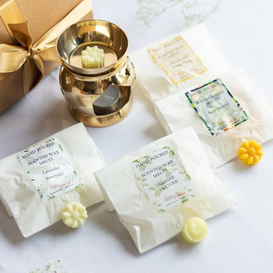 Gift Set of Brass Diffuser &4 Different Beeswax Melts
