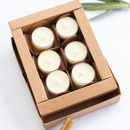 Set of 12 Vanilla Scented Soy wax T light Candles
