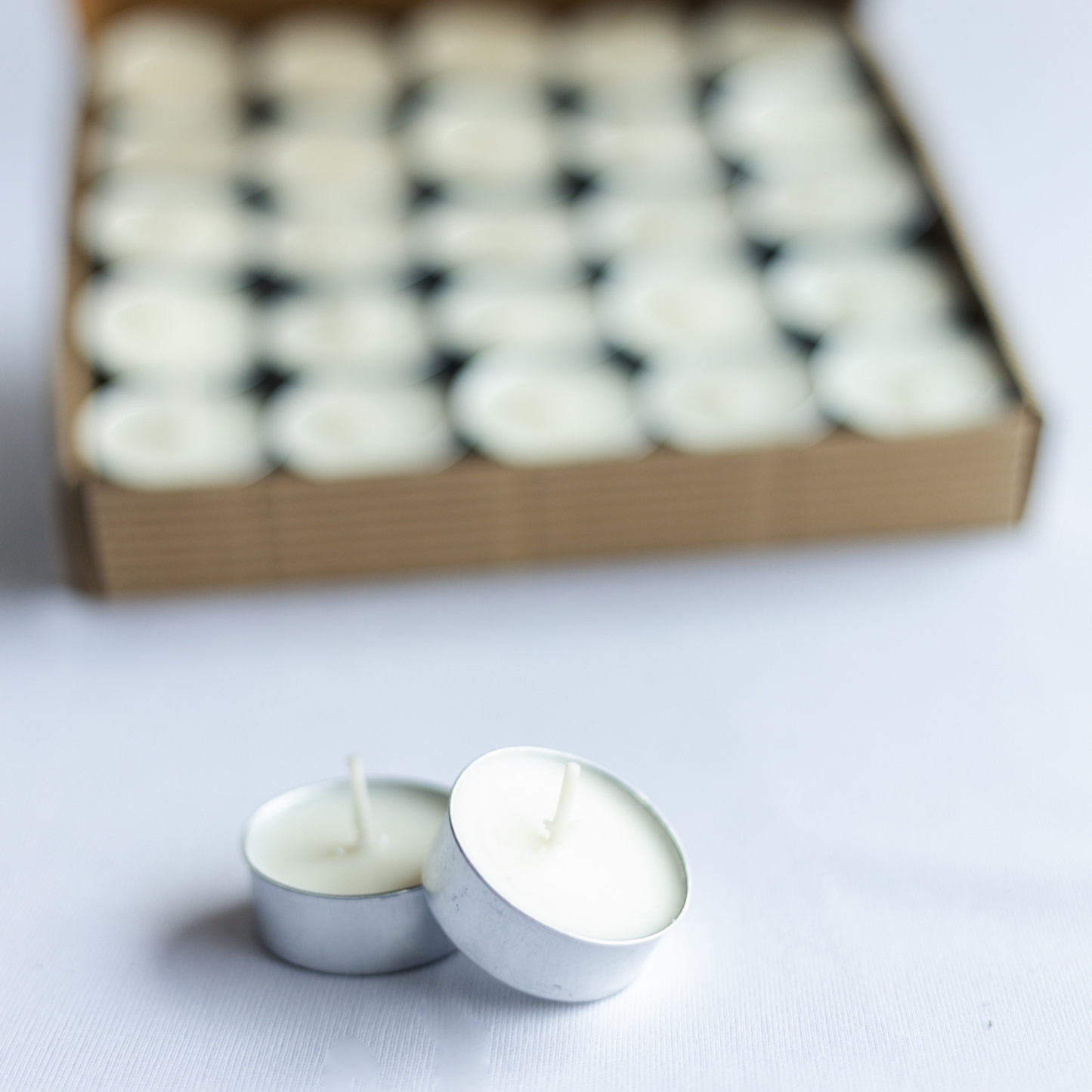 Set of 50 Unscented  Soy Wax   T lite candles