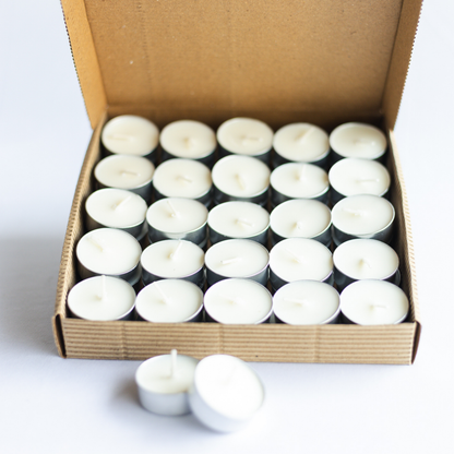 Set of 50 Unscented  Soy Wax   T lite candles