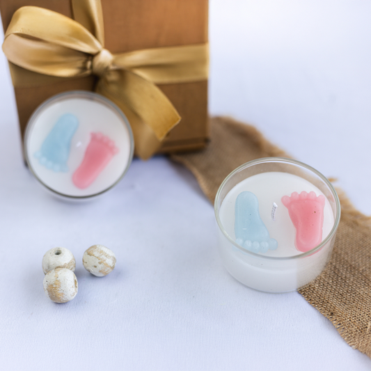 Set of 2  Scented  Baby Feet   Candles