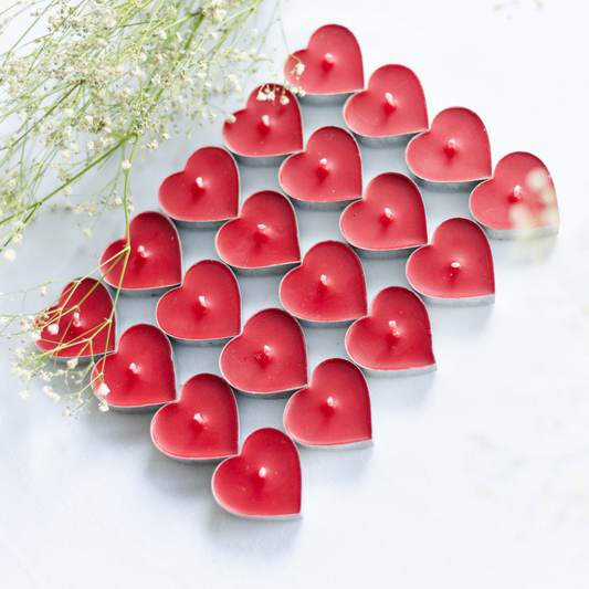 Set of 20 heart Shape Scented T light Candles