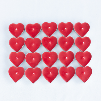 Set of 20 heart Shape Scented T light Candles