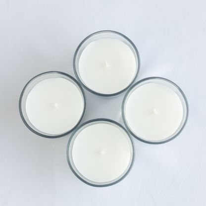 Set of 4 Vanilla Scented Glass Candles