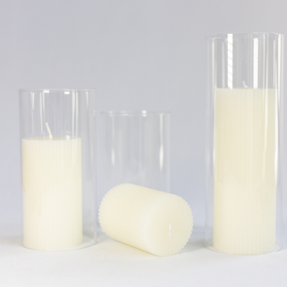 Set of 3 Glass Chimneys