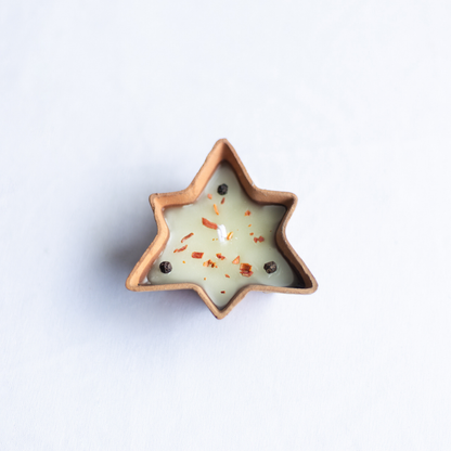 Set of 6 Star Diyas in kesar Chandan Fragrance
