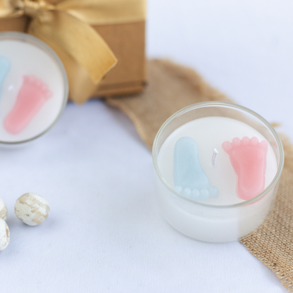 Set of 2  Scented  Baby Feet   Candles