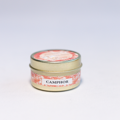 Set of 5 Tin  Candles filled with Organic Coco Beeswax & Woody Fragrance