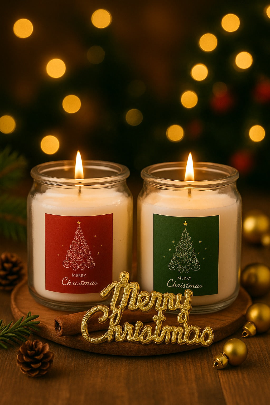 Set of 2 Scented Christmas Jar Candles