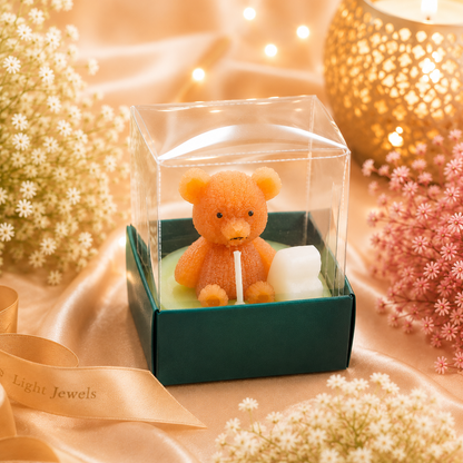 Set of 2 Handcrafted Scented Teddy Bear Candles
