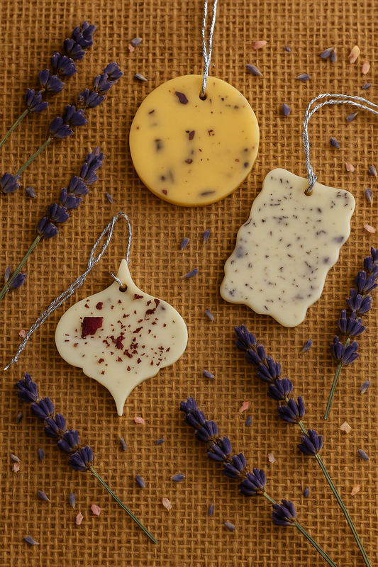 Set of 3 Dainty Beeswax Fragrance Bars for Wardrobes