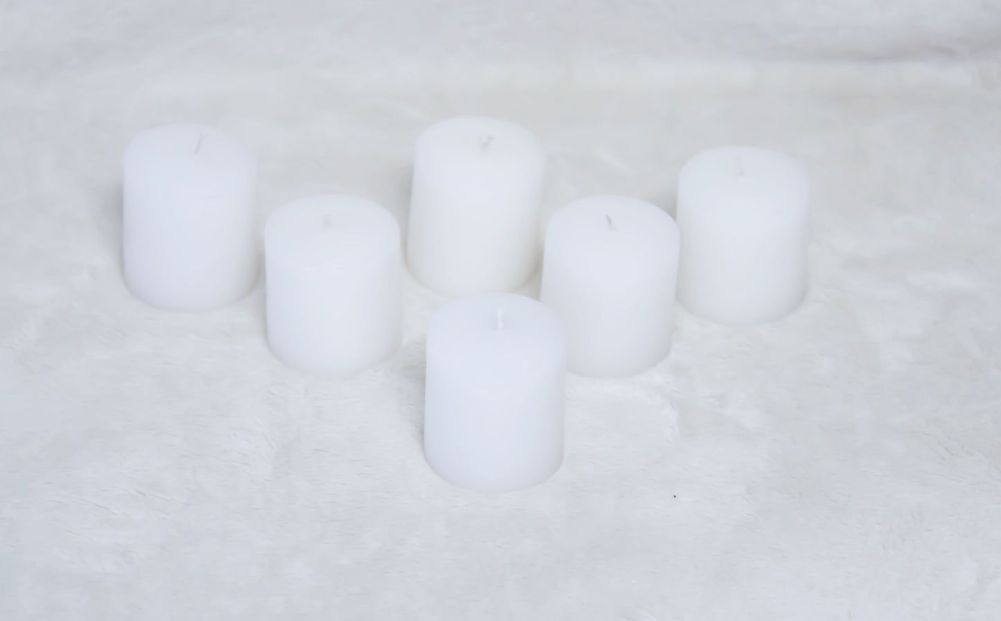 Set of 6 Unscented Pillar Candles