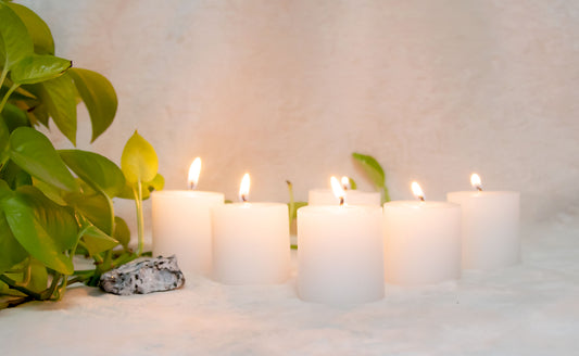 Set of 6 Unscented Pillar Candles
