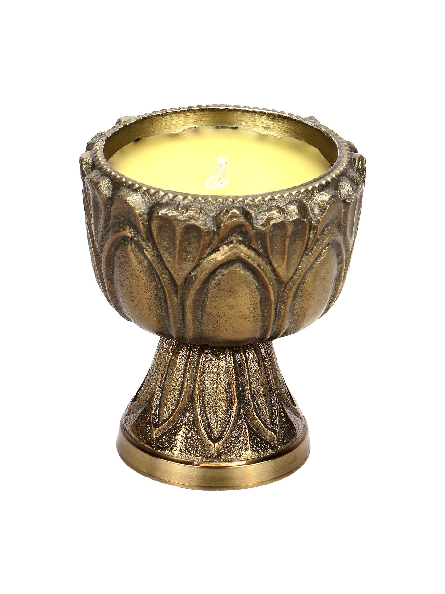 2 Cast Metal  Antique Diya Parijat Candle Lamp