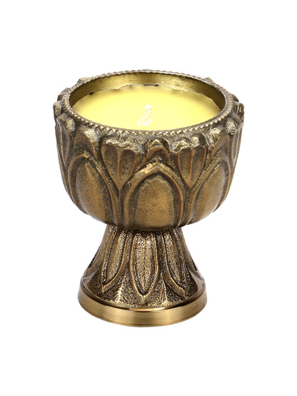 2 Cast Metal  Antique Diya Parijat Candle Lamp