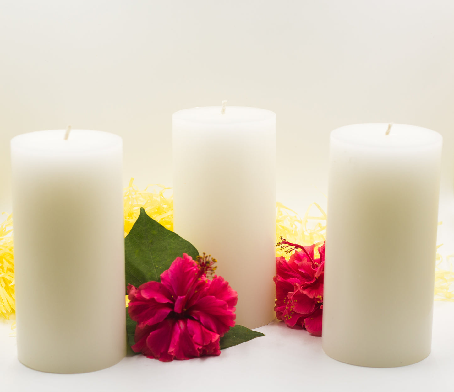 Set of 3 Tall Pillar Candles