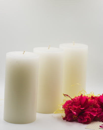 Set of 3 Tall Pillar Candles