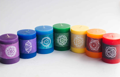 7 Chakra Pillar Candle Set