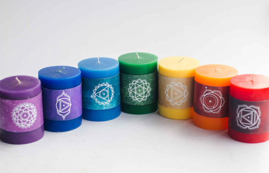 7 Chakra Pillar Candle Set