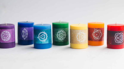 7 Chakra Pillar Candle Set